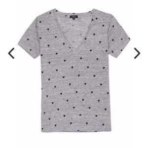 Rails Cara tee grey w black hearts